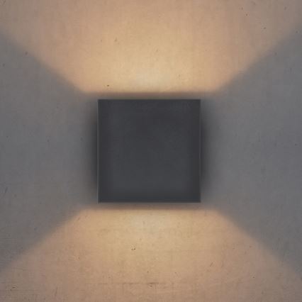 Brilagi - LED Kinkiet zewnętrzny CUBE LED/6W/230V antracyt IP54
