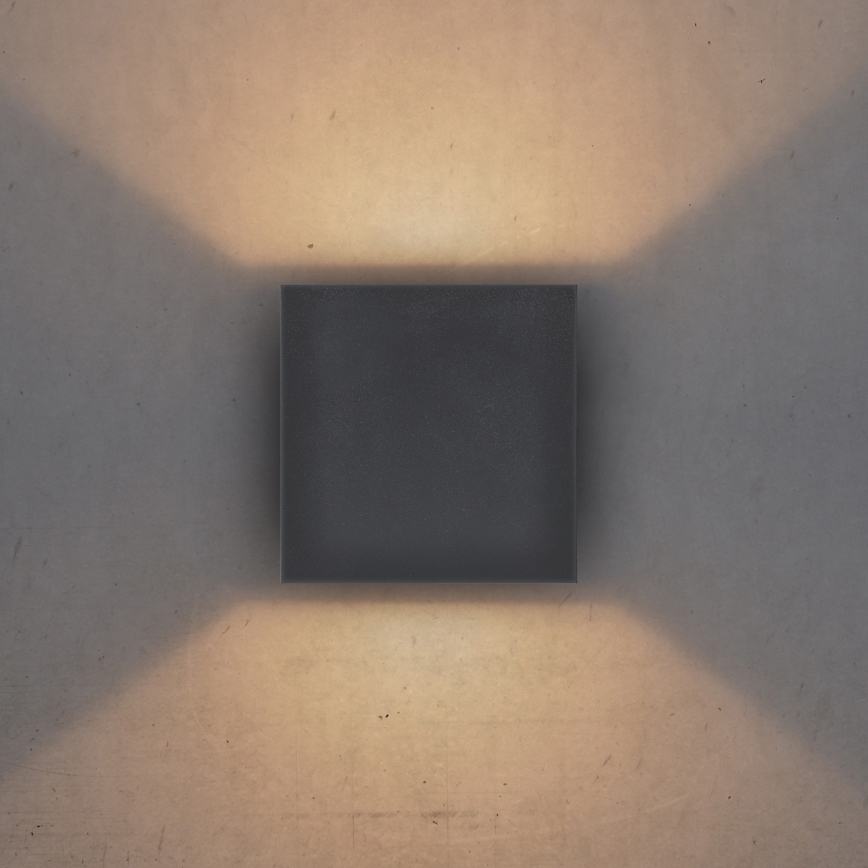 Brilagi - LED Kinkiet zewnętrzny CUBE LED/6W/230V antracyt IP54