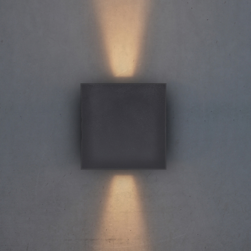 Brilagi - LED Kinkiet zewnętrzny CUBE LED/6W/230V antracyt IP54