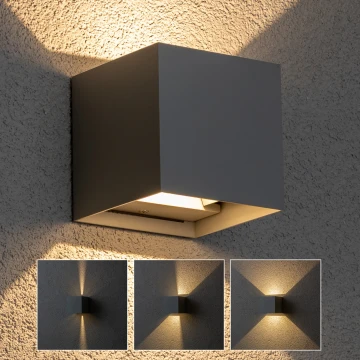 Brilagi - LED Kinkiet zewnętrzny CUBE LED/6W/230V szary IP54