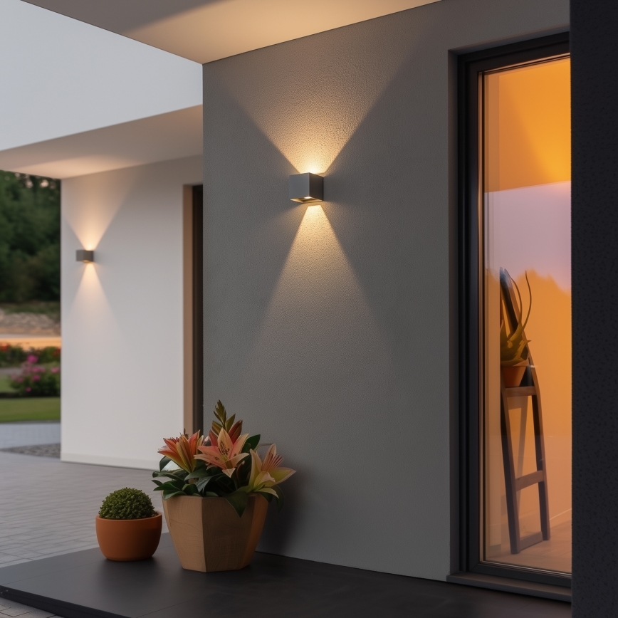 Brilagi - LED Kinkiet zewnętrzny CUBE LED/6W/230V szary IP54