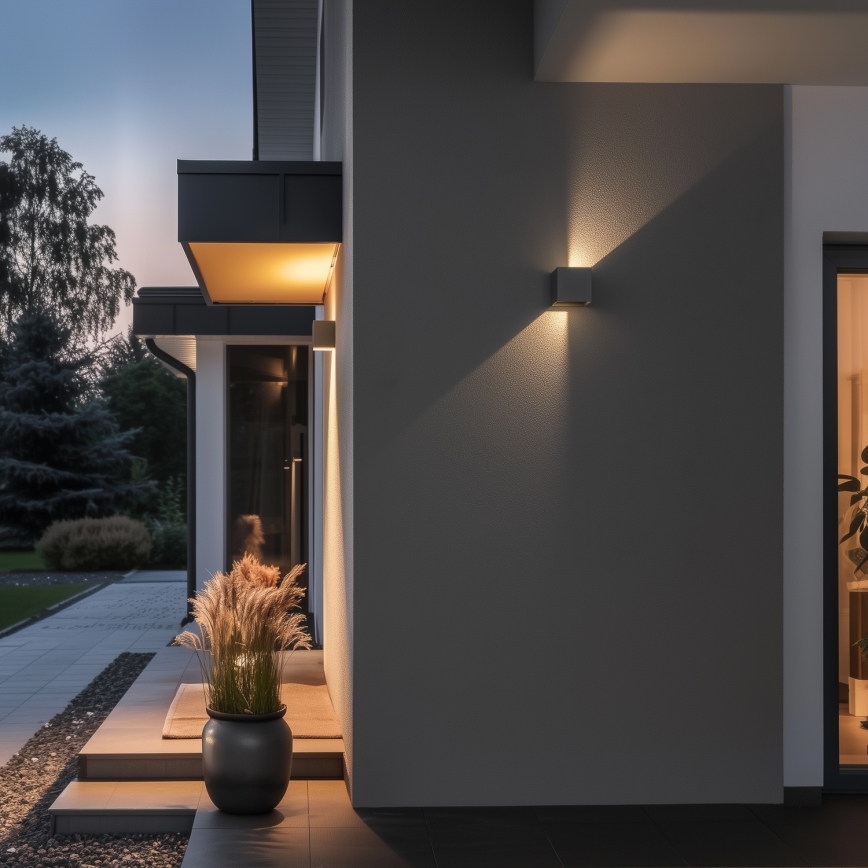 Brilagi - LED Kinkiet zewnętrzny CUBE LED/6W/230V szary IP54