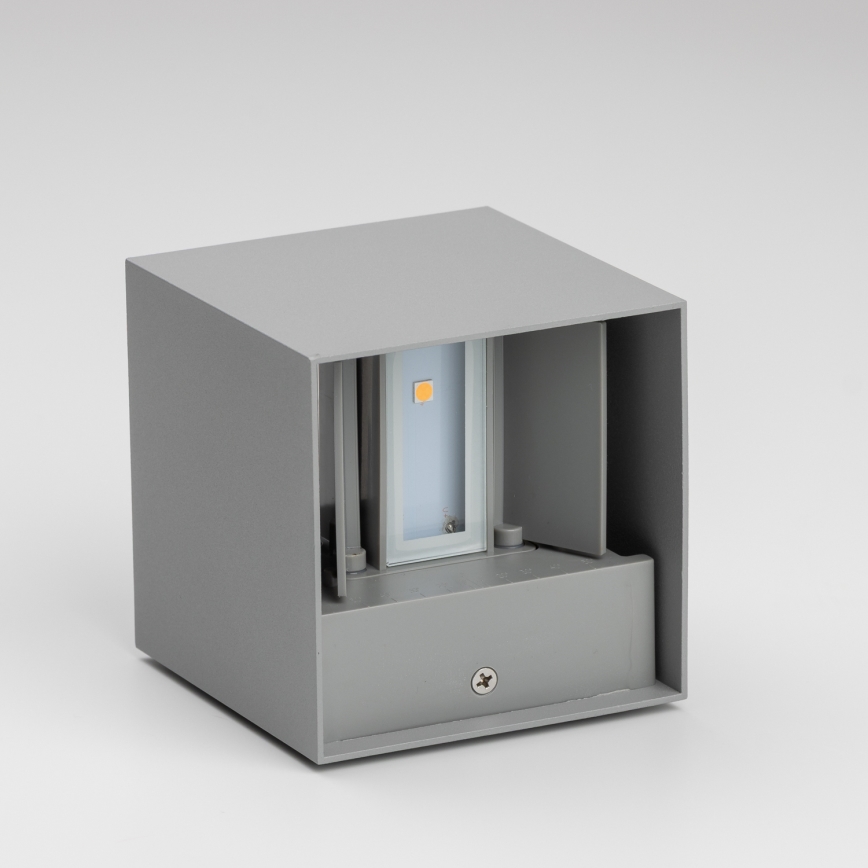 Brilagi - LED Kinkiet zewnętrzny CUBE LED/6W/230V szary IP54