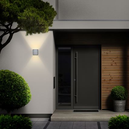 Brilagi - LED Kinkiet zewnętrzny CUBE LED/6W/230V szary IP54