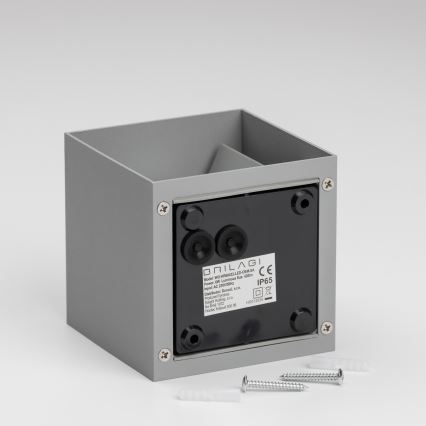Brilagi - LED Kinkiet zewnętrzny CUBE LED/6W/230V szary IP54