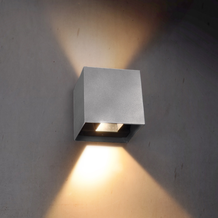 Brilagi - LED Kinkiet zewnętrzny CUBE LED/6W/230V szary IP54