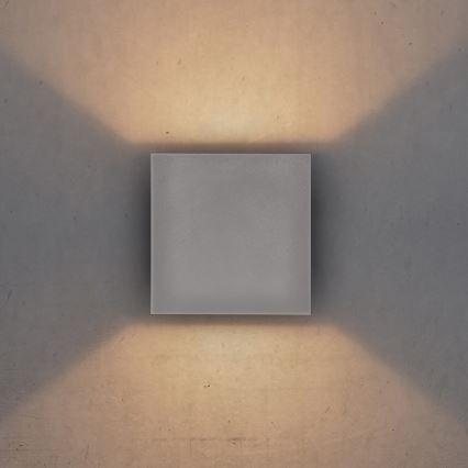 Brilagi - LED Kinkiet zewnętrzny CUBE LED/6W/230V szary IP54