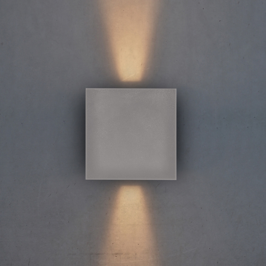 Brilagi - LED Kinkiet zewnętrzny CUBE LED/6W/230V szary IP54