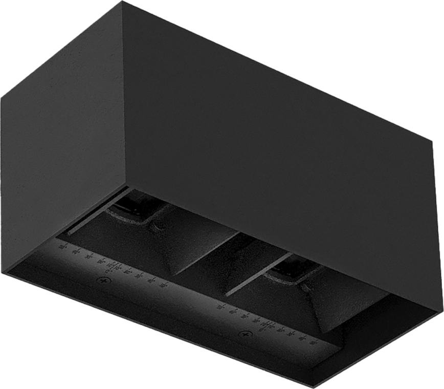 Brilagi - LED kinkiet zewnętrzny DOUBLE CUBE LED/12W/230V czarny IP65