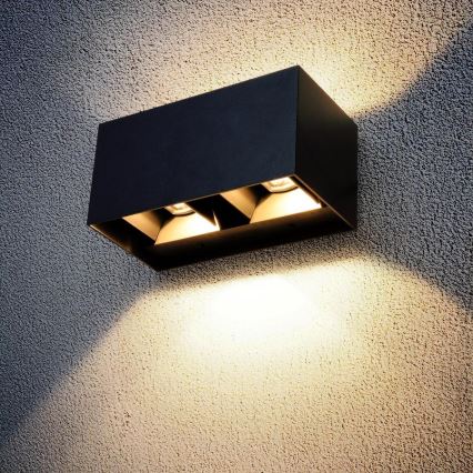 Brilagi - LED kinkiet zewnętrzny DOUBLE CUBE LED/12W/230V czarny IP65