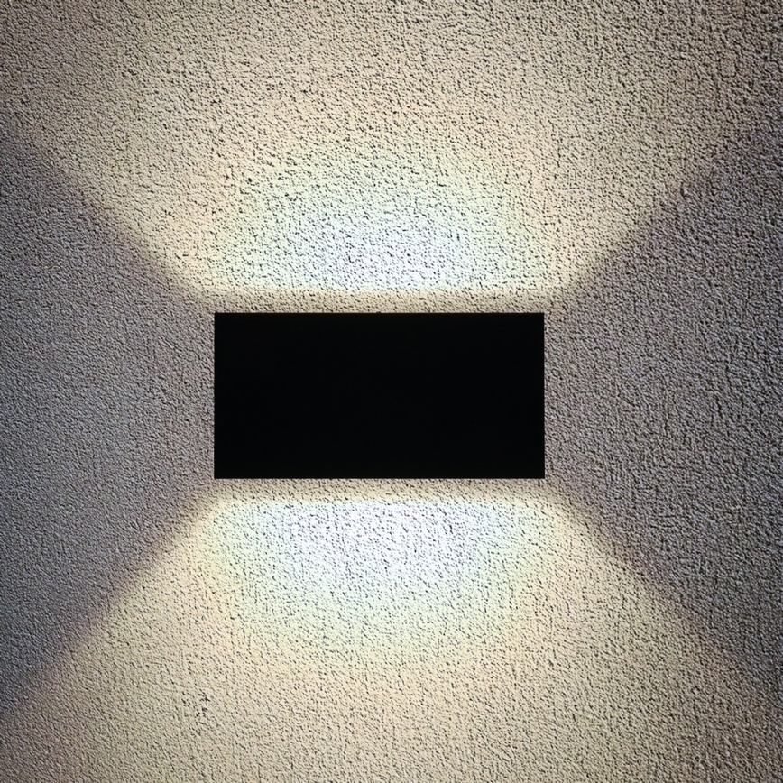 Brilagi - LED kinkiet zewnętrzny DOUBLE CUBE LED/12W/230V czarny IP65