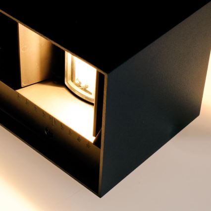 Brilagi - LED kinkiet zewnętrzny DOUBLE CUBE LED/12W/230V czarny IP65