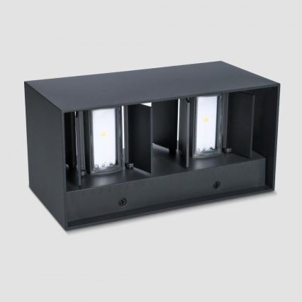 Brilagi - LED kinkiet zewnętrzny DOUBLE CUBE LED/12W/230V czarny IP65