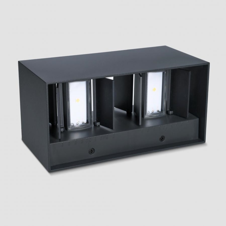 Brilagi - LED kinkiet zewnętrzny DOUBLE CUBE LED/12W/230V czarny IP65