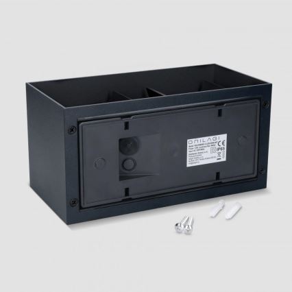 Brilagi - LED kinkiet zewnętrzny DOUBLE CUBE LED/12W/230V czarny IP65