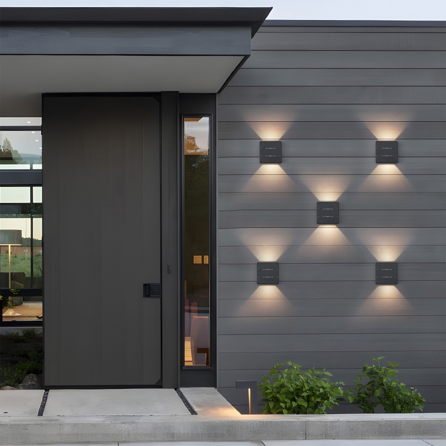 Brilagi -LED Kinkiet zewnętrzny DOUBLERAY LINE LED/6W/230V antracyt IP54