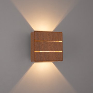 Brilagi -LED Kinkiet zewnętrzny DOUBLERAY LINE LED/6W/230V dekor drewna IP54