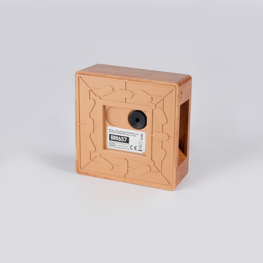 Brilagi -LED Kinkiet zewnętrzny DOUBLERAY LINE LED/6W/230V dekor drewna IP54