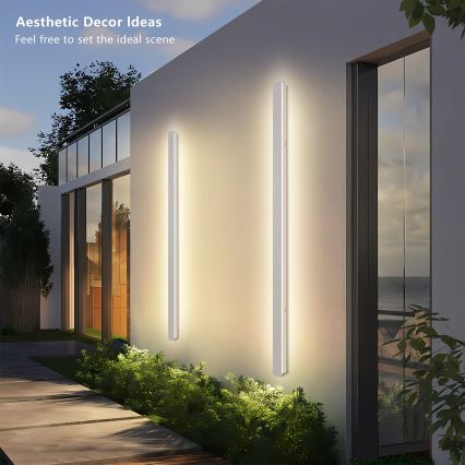 Brilagi - Zewnętrzny kinkiet LINEAR LED/32W/230V 3000K IP65 140 cm biały CRI 90