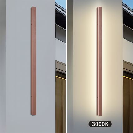 Brilagi - Zewnętrzny kinkiet LED LINEAR LED/32W/230V 3000K IP65 140 cm brązowy CRI 90