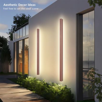 Brilagi - Zewnętrzny kinkiet LED LINEAR LED/32W/230V 3000K IP65 140 cm brązowy CRI 90