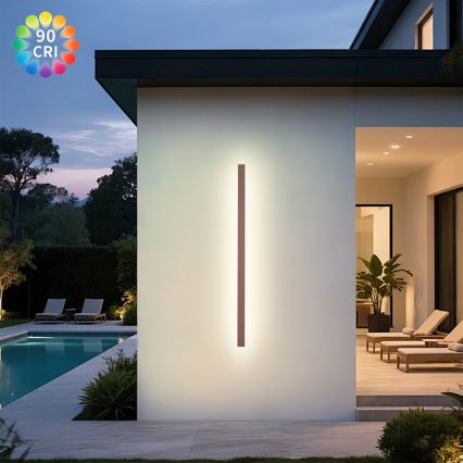 Brilagi - Zewnętrzny kinkiet LED LINEAR LED/32W/230V 3000K IP65 140 cm brązowy CRI 90