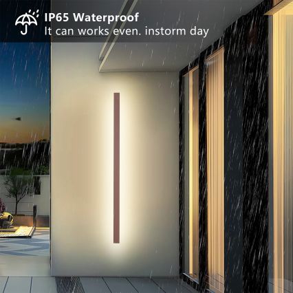 Brilagi - Zewnętrzny kinkiet LED LINEAR LED/32W/230V 3000K IP65 140 cm brązowy CRI 90