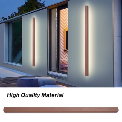 Brilagi - Zewnętrzny kinkiet LED LINEAR LED/32W/230V 3000K IP65 140 cm brązowy CRI 90