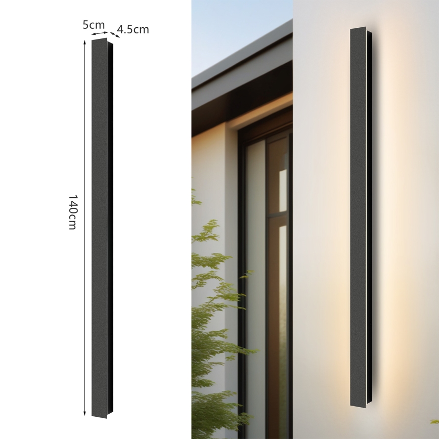 Brilagi - Kinkiet zewnętrzny LED LINEAR LED/32W/230V 3000K IP65 140 cm czarny CRI 90