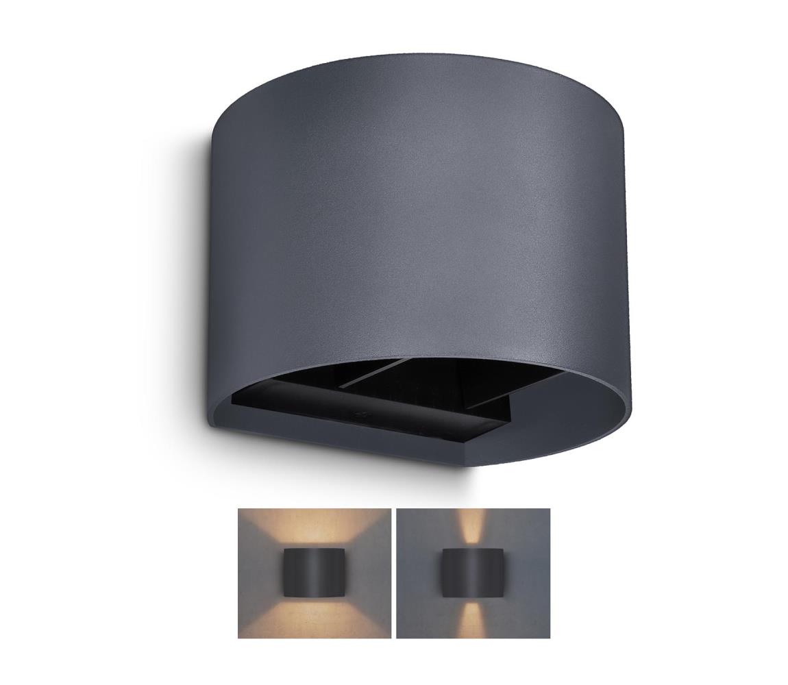 Brilagi - LED Kinkiet zewnętrzny RONDO LED/6W/230V antracyt IP54