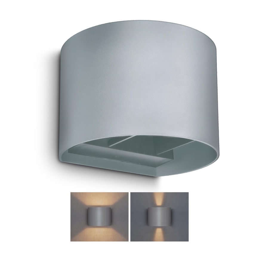 Brilagi - LED Kinkiet zewnętrzny RONDO LED/6W/230V szary IP54