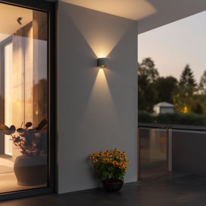 Brilagi - LED Kinkiet zewnętrzny RONDO LED/6W/230V szary IP54