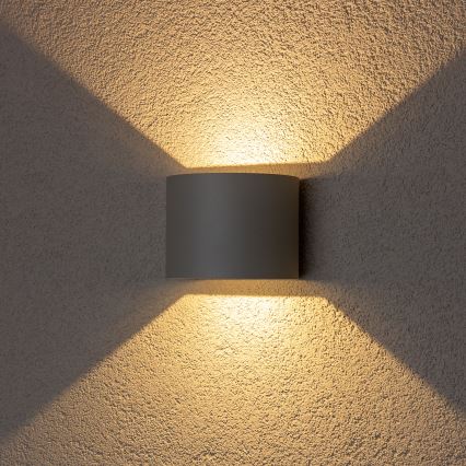 Brilagi - LED Kinkiet zewnętrzny RONDO LED/6W/230V szary IP54