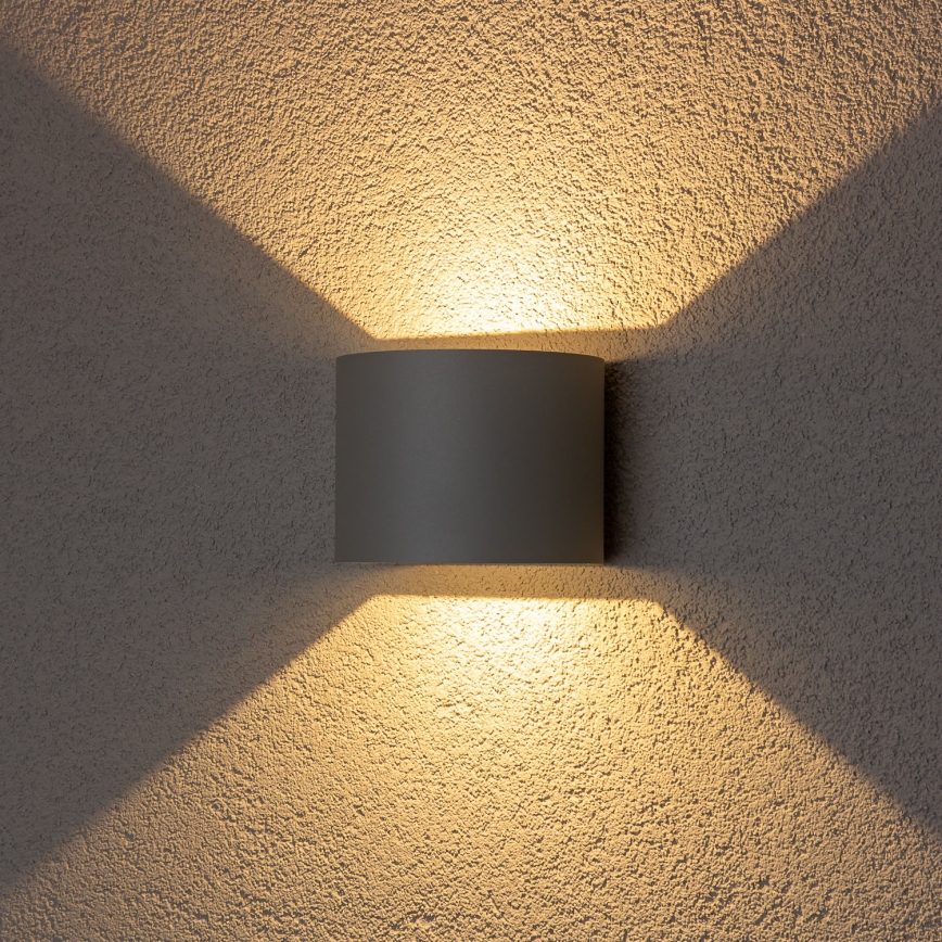 Brilagi - LED Kinkiet zewnętrzny RONDO LED/6W/230V szary IP54
