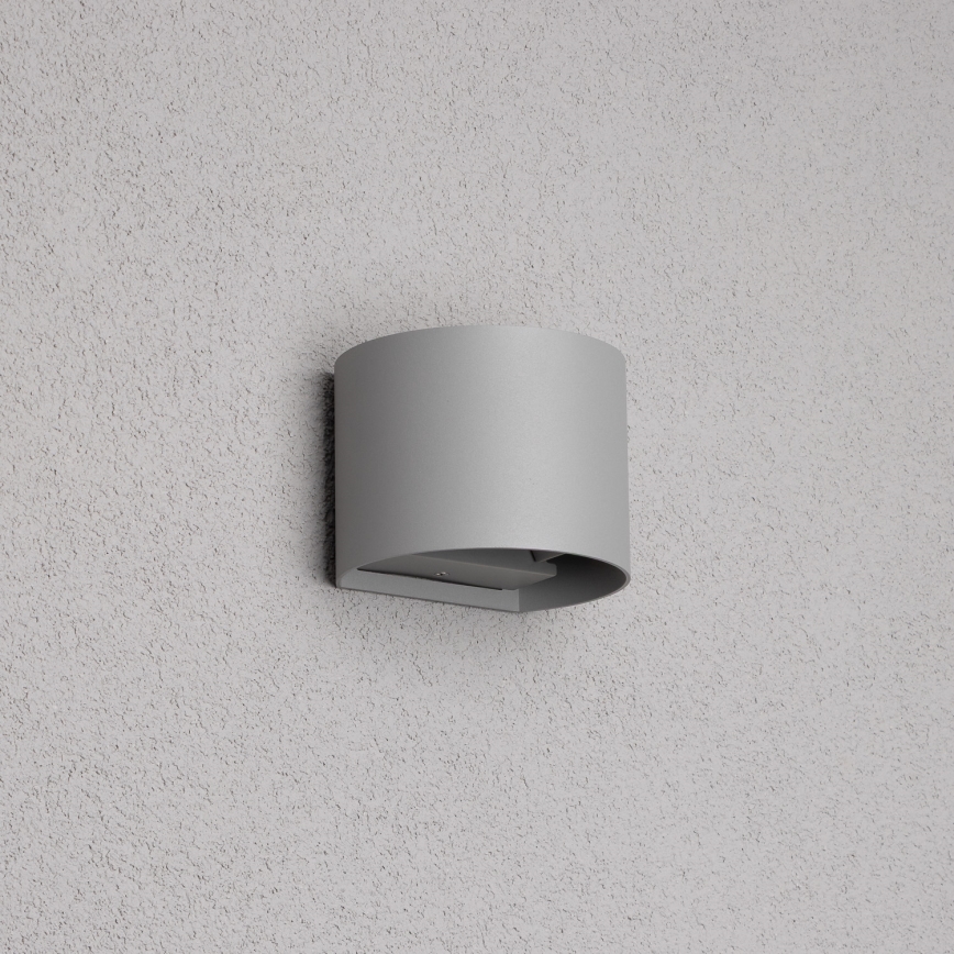 Brilagi - LED Kinkiet zewnętrzny RONDO LED/6W/230V szary IP54