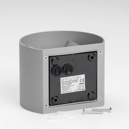 Brilagi - LED Kinkiet zewnętrzny RONDO LED/6W/230V szary IP54