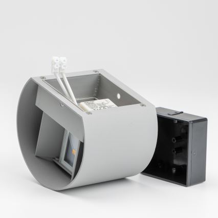 Brilagi - LED Kinkiet zewnętrzny RONDO LED/6W/230V szary IP54