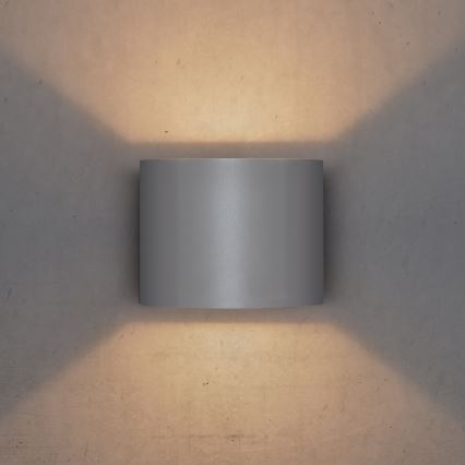Brilagi - LED Kinkiet zewnętrzny RONDO LED/6W/230V szary IP54