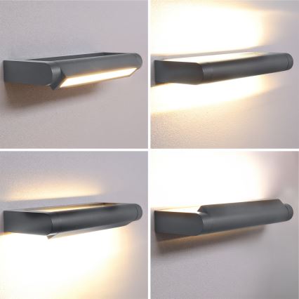 Brilagi - Zewnętrzny kinkiet SALERNO LED/12W/230V 35,5 cm antracyt IP65