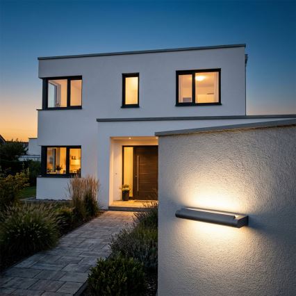 Brilagi - Zewnętrzny kinkiet SALERNO LED/12W/230V 35,5 cm antracyt IP65