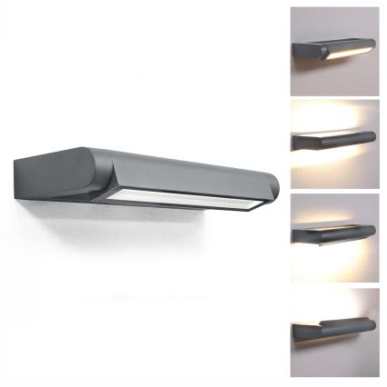 Brilagi - Zewnętrzny kinkiet SALERNO LED/12W/230V 35,5 cm antracyt IP65