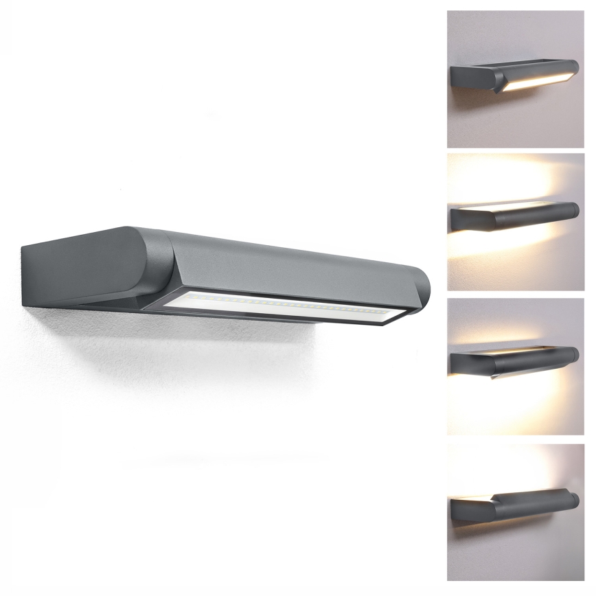 Brilagi - Zewnętrzny kinkiet SALERNO LED/12W/230V 35,5 cm antracyt IP65