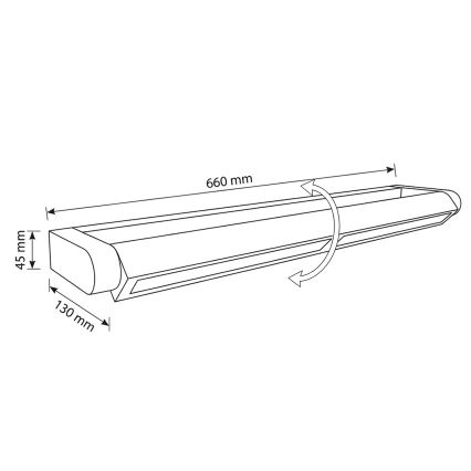 Brilagi - LED kinkiet zewnętrzny SALERNO LED/24W/230V 66 cm antracyt IP65