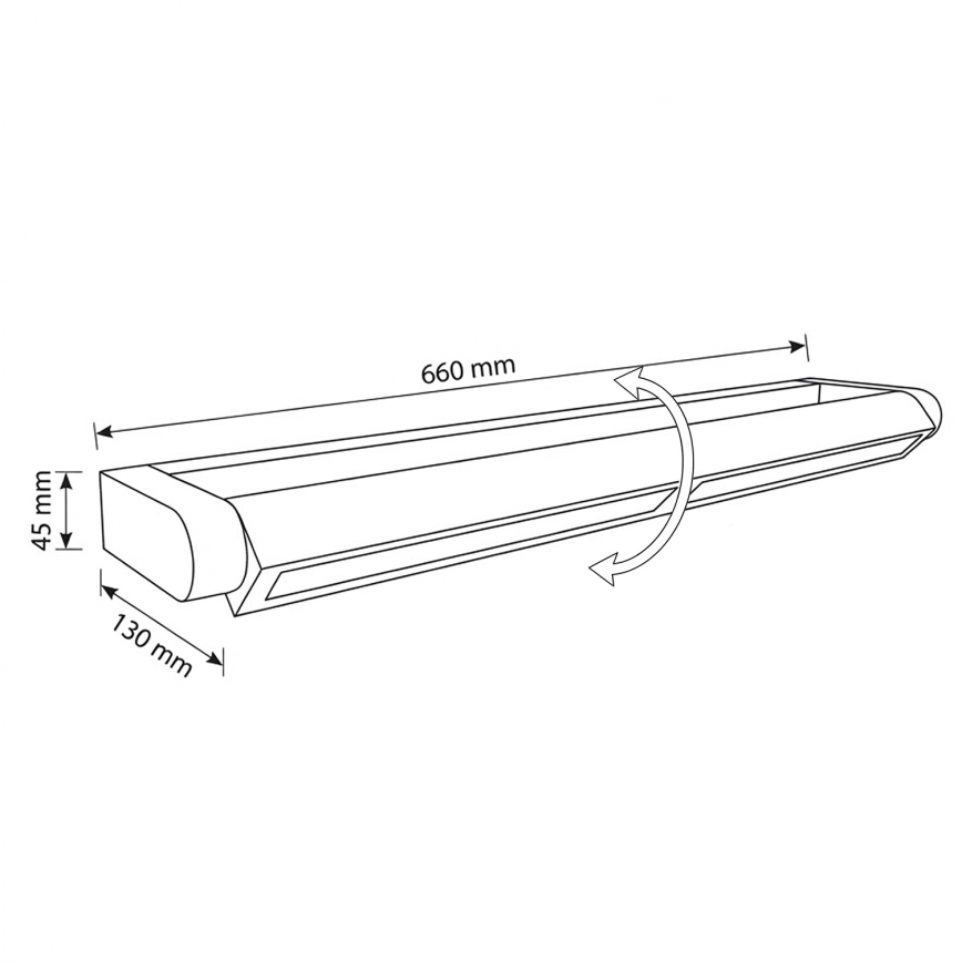 Brilagi - LED kinkiet zewnętrzny SALERNO LED/24W/230V 66 cm antracyt IP65