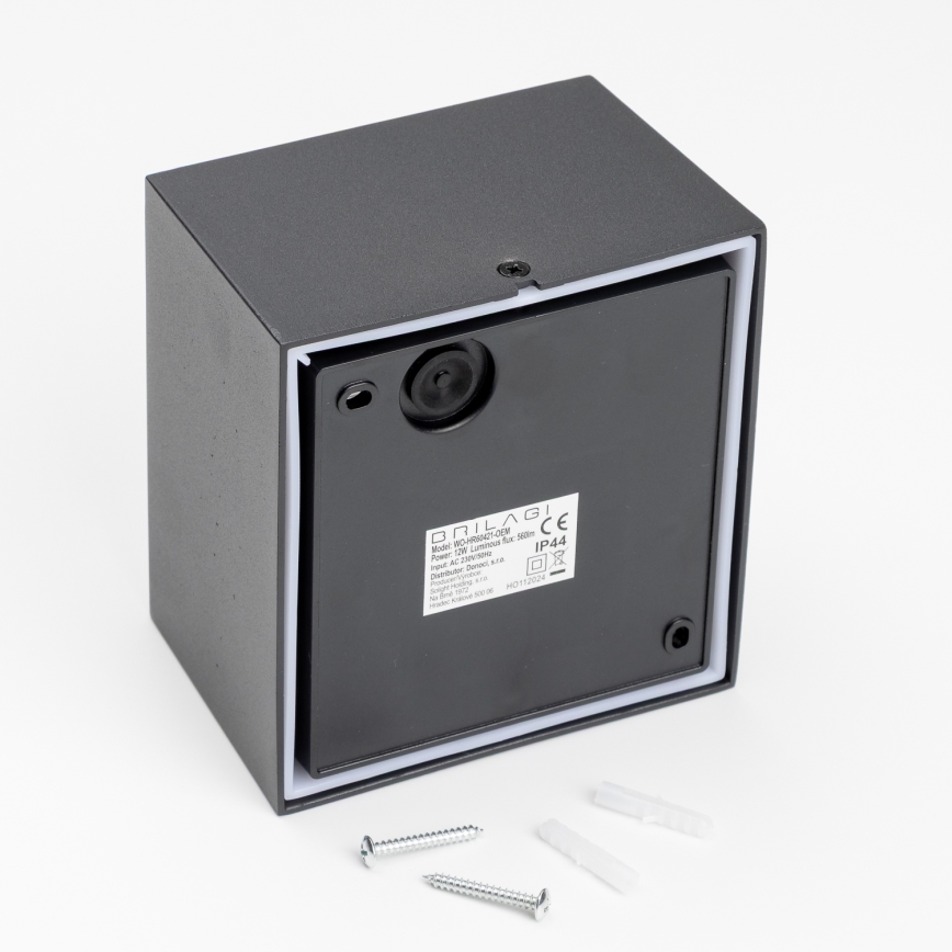 Brilagi - LED Kinkiet zewnętrzny TERNI LED/12W/230V czarny IP44