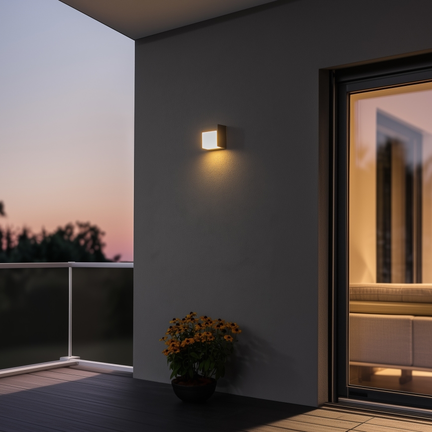 Brilagi - LED Kinkiet zewnętrzny TERNI LED/12W/230V szary IP44