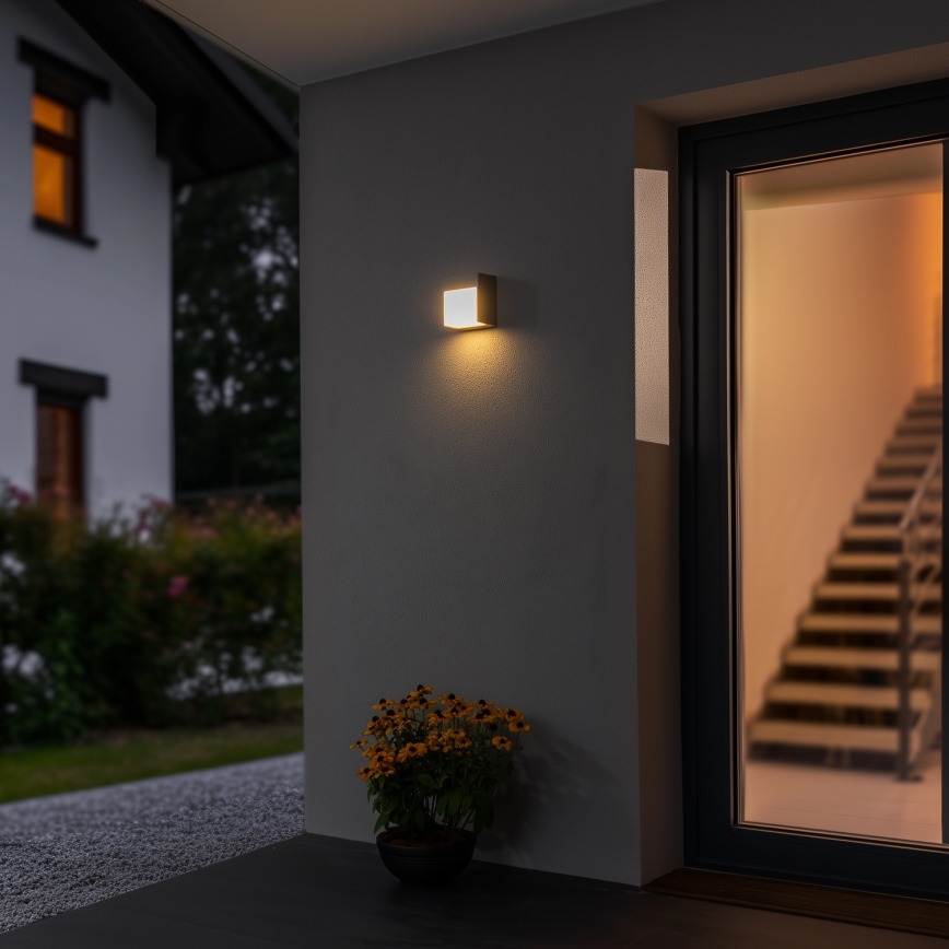 Brilagi - LED Kinkiet zewnętrzny TERNI LED/12W/230V szary IP44