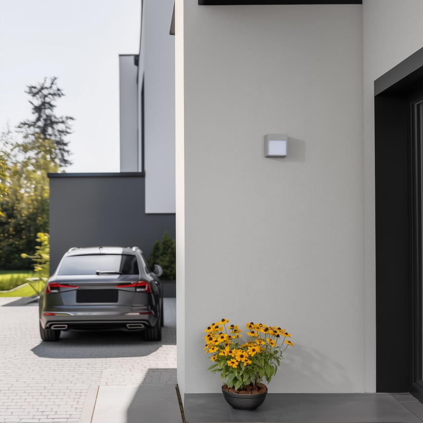 Brilagi - LED Kinkiet zewnętrzny TERNI LED/12W/230V szary IP44