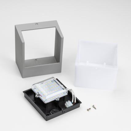 Brilagi - LED Kinkiet zewnętrzny TERNI LED/12W/230V szary IP44