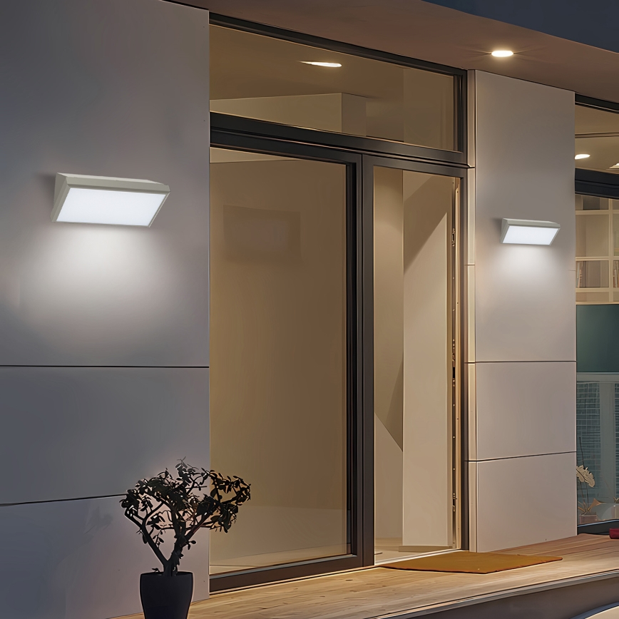 Brilagi - LED Kinkiet zewnętrzny TRIANGLE LED/20W/230V szary IP65